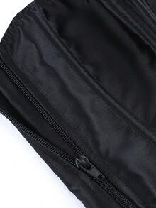 Áo corset không dây, áo croptop cúp ngực với dây buộc sau lưng và khóa kéo bên hông, áo lót định hình ôm sát cơ thể, áo vest giảm béo màu trơn. - màu đen - Xem 5
