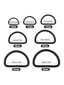 20 chiếc khóa chữ D màu đen - màu đen - Xem 3