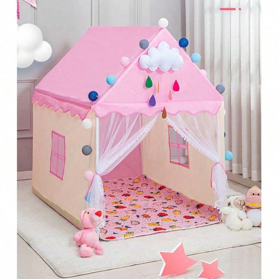 Castillo Carpa Tienda Casita Juegos Casa De Campaña Princesa - Negro - Ver 1