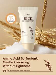 1pc LAIKOU Rice Cleansing Cream, Cleanses Pores, Moisturizes And Controls Oil, Suitable For All Skin Types, For Daily Use At Home Or Travel - Rice - View 4