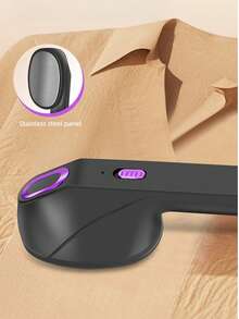 OBOVAY 二合一便携式手持蒸汽熨斗和挂烫机 - 迷你旅行熨斗，适用于衣物、床上用品和旅行 - 小巧多功能低压操作（黑/白），USB供电 - 彩色 - 查看 4