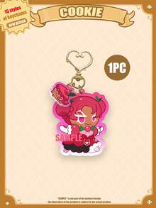 Acrylic Cartoon Character Keychain, COOKIE RUN, COOKIE KINGDOM, Anime Pattern, Car Key Chain, Keyring, Bag Pendant, Special Gift For Friends - Cookie and Cake Combination Design - View 21