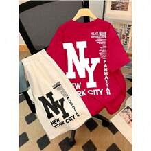 Men's Set 100% Cotton New York 1886 - Hot Pink - View 2
