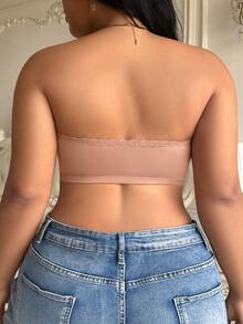 1 chiếc áo quây không gọng, không đệm mút, cài trước, cỡ lớn - Màu be - Xem 2