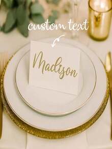 Personalized Name Stickers / Wedding Stickers, Custom Vinyl Letter Stickers, Guest Name Stickers, Place Card Name Stickers, Place Card Stickers, Wedding Labels, Table Number Card Stickers, Guest Name Table Number Stickers, Party Gifts, Festival Calendars - Multicolor - View 2