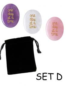 Rose Quartz Calming Crystal Stones, Gift To Relieve Anxiety And Promote Contemplation, Ideal Valentine's Day Gift For Beloved Lady - One Day at a Time - View 9