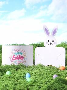 5pcs Rabbit Cards-Holiday/Party Activities & Supplies Decoration Easter - 5 Rabbit Card Sleeves - View 1