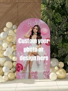 1pc Customized Elastic Arch Backdrop Cover - Personalized Photo Design, Dome Frame (Frame Not Included), Suitable For Wedding, Birthday, Multiple Sizes Available, Chiara Arch Backdrop Cover, Class Of 2026 Graduation Backdrop, Party Decorations - Multicolor - View 7
