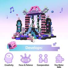 48/100/200/300片磁性积木 矿山世界磁性砖块 动漫音乐哥特女孩建筑立方体玩具套装 STEM教育蒙特梭利感官玩具 适合儿童 2026年最佳礼物玩具 适合3岁以上男孩女孩 - 音樂 - 查看 7