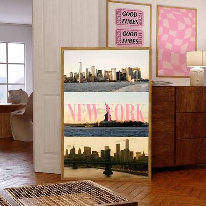 لوحة جدارية مطبوعة على قماش بدون إطار لمنظر مدينة نيويورك وتمثال الحرية، ديكور غرفة، ضروريات سكن الطلاب، هدية عيد ميلاد وديكور حفلة، ديكور غرفة جمالي، لوحات للجدران، ضروريات غرفة سكن الطلاب، ديكور منزلي غرفة نوم، هدية معلم أمريكي، فكرة ديكور جدار فريدة
