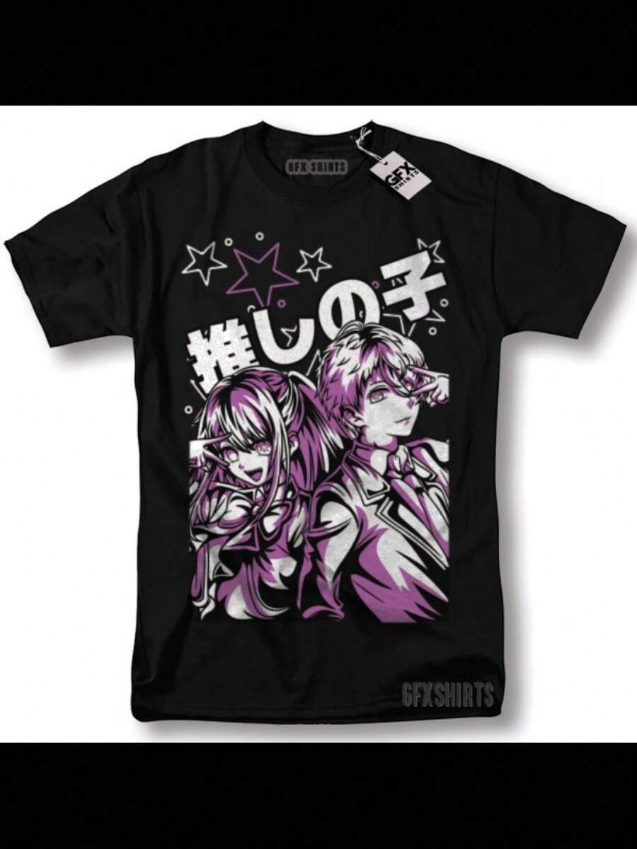 Oshi No Ko Ai Hoshino Shirt Girl Call Of The Night Anime Manga Graphic T-Shirt (1) - màu đen - Xem 1