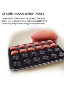 Moldes para mini muffins y cupcakes, acero inoxidable - Negro - Ver 5