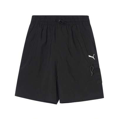 Puma Pantalones cortos rectos con cordón para hombre, pantalones deportivos para correr 68380501, primavera/verano