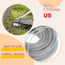 Hilo redondo para desbrozadora, alambre de acero universal, cable de alambre, cable de alambre, desbrozadora, repuesto para desbrozadora. - A - Ver 7