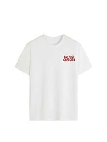 3pcs/Set Summer New Minimalist Mocha Coffee & Tea Cup Cartoon Graphic Print Casual Round Neck Short Sleeve T-Shirt, Fashionable & Versatile Women Tops - Off-white, Navy Blue, and Apricot - View 6