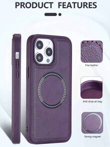 High-Quality Retro 2-In-1 Detachable Phone Case With Independent Card Slot, Compatible With IPhone 17/16/15/14/13/12 Pro/Pro Max, Supports Wireless Charging, Features Credit Card Slot And Stand - Pink - View 8