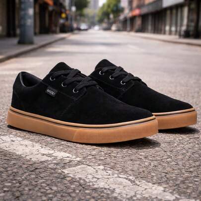 TENIS SKATISTA OADSEY SB UNISEX COURO ECOLOGICO PREMIUM PRETO