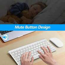 Kit Teclado y Mouse Inalámbrico Recargable Bluetooth 5.2 USB 4 en 1 - Albaricoque - Ver 5