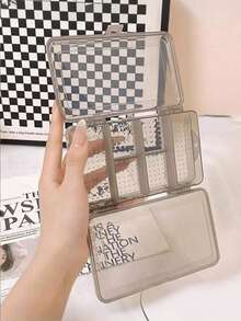1 hộp đựng trang sức nhiều tầng dung tích lớn, hộp đựng trang sức di động với nhiều ngăn để đựng bông tai, dây chuyền, vòng tay, nhẫn, hộp trang sức chống bụi có vách ngăn, phù hợp cho phụ nữ. - Nhiều màu - Xem 4