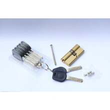 Security Door Locking Handle C/W Lock Barrel And 6x Keys - Multicolor - View 3