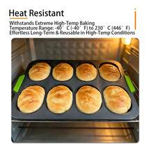 Khuôn silicon làm bánh, khuôn nướng bánh ngọt và bánh mì kẹp thịt, khay nướng bánh mì, khuôn bánh chống dính, khuôn bánh mì, khay nướng bánh mì, thích hợp để nướng bánh mì nướng, bánh mì kẹp thịt, lý tưởng cho người mới bắt đầu tự làm bánh mì. - Khuôn làm bánh nhiều màu - Xem 6
