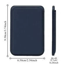 Elastic Magsafe Cardholder Slim Magnetic Wallet Vegan Leather Minimalist Designed Built-In Magnet Magnet Phone Bag Cover CellPhone Credit Card Holder For Apple12/13/14/15/16 Pro Max & Magsafe Case A-Z Astronaut Ballerina Girl Pattern - Teal Blue - View 2