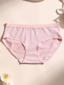 7 Pcs Women's Cotton Triangle Panties Low Waist Seamless Briefs Solid Color Comfortable Lingerie Underwear - Multicolor - View 7