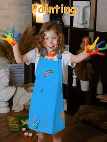 5pcs Kids Apron With 2 Pockets, Adjustable, Suitable For Boys And Girls, Children's Art Painting Apron For Kitchen, Classroom, Cooking, Baking, DIY - Multicolor - View 9