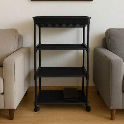 carrito de 4 NIVELES organizador para áreas de la casa cuarto, cocicna sala, tela y platico