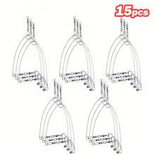 GOTURE 5/15pcs Automatic Fishing Tool, Fish Feeder, Stainless Steel, Lazy Spring Fish Hook Tool Accessories - Silver - View 12