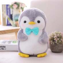 Peluche de Pingüino, Animal Marino, Juguete de Peluche, Regalo para Niños y Niñas, 10 pulgadas (Rosa) - Azul - Ver 6