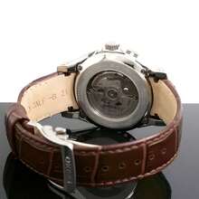 Seiko SPB011J1 Men's Automatic Mechanical Wristwatch, Stainless Steel Case, Brown Leather Strap, Roman Numerals, Date Display - Dark Brown - View 3