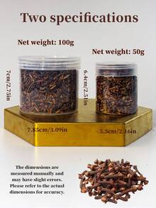 50/100克天然丁香香薰，持久留香，不含化学添加剂，芳香疗法，高品质，纯净无污染，密封罐包装，可搭配香炉使用，净化空气，去除异味，舒缓神经，助眠，改善情绪。 - 丁香 - 查看 1