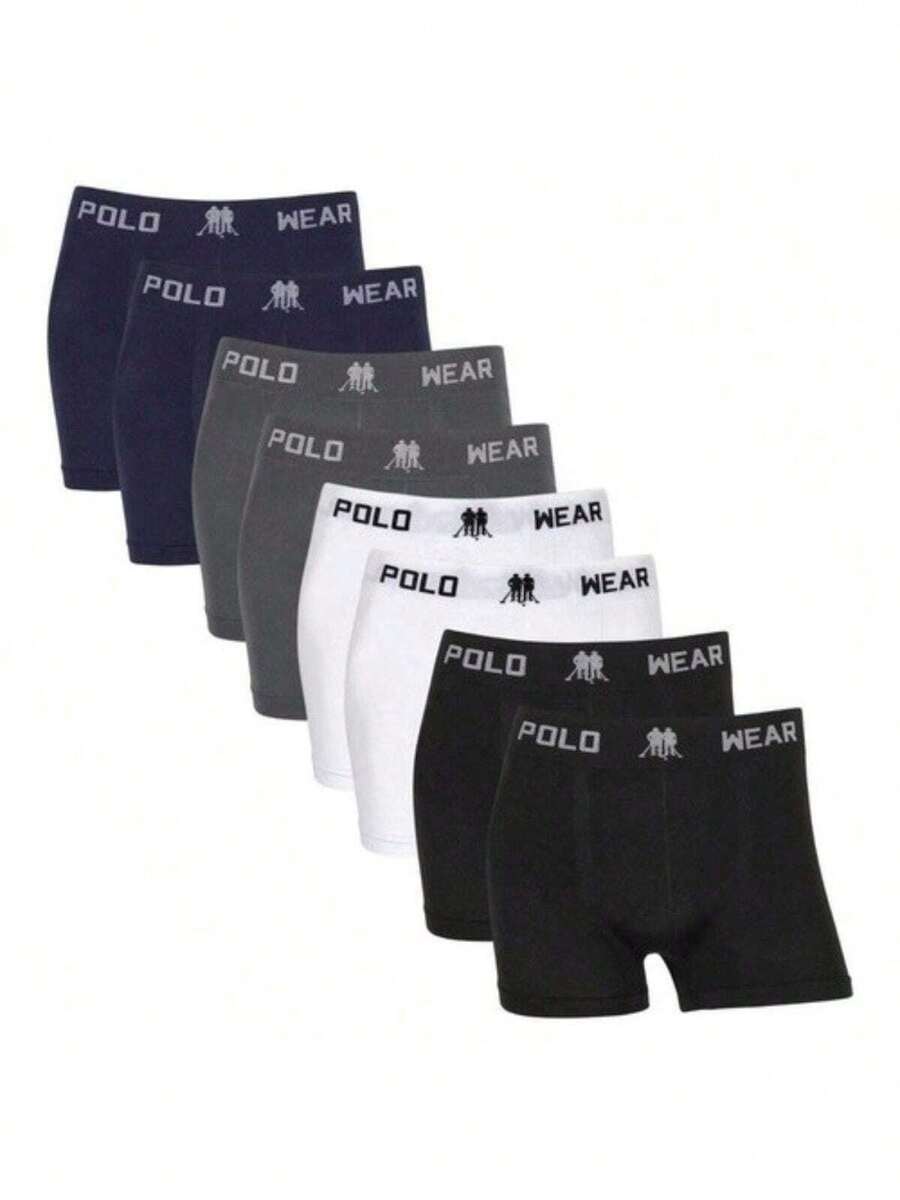 Set Of 8 Men's Boxer Briefs, Original Polo Wear, Adult Men's Premium Quality - 品種一 - 查看 1