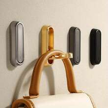1-Piece Foldable Wall Hook Hidden Robe Towel Hat Hook Stainless Steel Hook For Home Kitchen Bathroom Matte Black Towel Rack - View 1