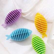 4pcs/6pcs Soft Rubber Fish Shaped Laundry Balls, Home Washing Machine Cleaning Balls, Prevent Tangling, Reduce Wrinkles, No Electricity Needed, Washing Machine Balls, Laundry Drying Balls, Dryer Sheets - A - View 5