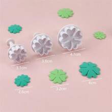 Set de 4 piezas Mini Cortador de Arcilla en Forma de Flor Margarita para Herramientas de Manualidades de Arcilla Polimérica para Diseñador DIY - Blanco - Ver 11