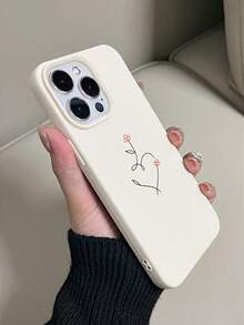 简约线条枝蔓荔枝图案手机壳，兼容苹果机型，适合作为情侣、女友、女儿、男友、少女的生日和圣诞礼物。 - 古董白 - 查看 2