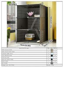 DIY Modular Multi-Layer Cat Cage Villa With Climbing Ladder, Indoor Pet Fence Kitten Cage - Multicolor - View 17