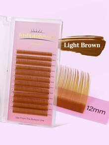 12 แถว C/CC/D/DD Curl 0.05/0.07 ขนตาปลอมสีน้ำตาล, ขนตาผสม 8-15, ขนตาปลอมสีน้ำตาลพรีเมี่ยม 3 ซีรีส์, ขนตาปลอมมิ้งค์นุ่มธรรมชาติ, ช่อขนตาปลอมสำหรับแต่งหน้า, ช่อขนตา, ขนตาปลอม, ขนตา, ขนตาปลอม - C - ดู 8