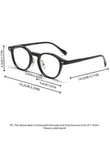 1 Pair Small Transparent Lens Glasses, Brown Polygon Frameless Non-Prescription Frames, Unisex Fashion Accessory, Polycarbonate Frame And Lens Material - Through Tea - View 5