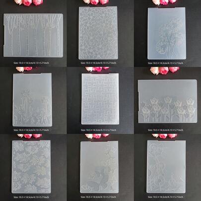 2D Embossing Folders For Card Making Embossing Machine Template For Scrapbook Paper Craft Album Stamps Decor DIY Greeting Card Making Birch Forest/Dandelion/Daisy/Wild Flower/Jigsaw Puzzle/Tulip/Butterfly/Gear/Mechanical Wind