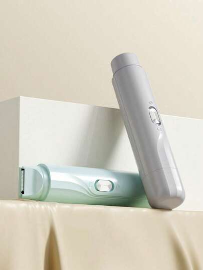 2-In-1 Women's Electric Shaver And Bikini Trimmer, 200mAh Rechargeable Waterproof Wireless Painless Hair Removal Device With Dual Heads And LED Light, Suitable For Wet/Dry Use, Stainless Steel Blades For Bikini Line, Underarms, Legs, Body And Face Grooming For Sensitive Skin, Comes With Travel Storage Case, Ideal For Teens, Brides, Fitness Enthusiasts And Travelers, Perfect Gift For Valentine's Day And Mother's Day