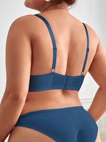 mimilemon 2 piezas Sujetador de encaje con aros para mujer de talla grande, conjunto de lencería cómoda - Multicolor - Ver 9