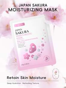 LAIKOU 20片莱寇日本樱花保湿面膜，25克水润亮肤修护面膜，适合所有肤质，女士及女孩自用美容礼品 - 櫻花20pcs - 查看 7