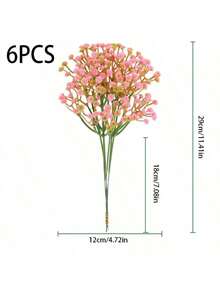 Bó hoa baby's breath nhân tạo 6 bông kèm dây leo, thích hợp làm quà tặng ngày Valentine, trang trí tiệc cưới và lễ đính hôn. - Bầu trời sao hình chĩa đơn - Xem 12