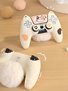 GeekShare 3-Flower Cat Silicone Grip Skin Protector, 1 Pair Joystick Caps + 2 Stickers + 4 Shoulder Button Stickers - Multicolor - View 1
