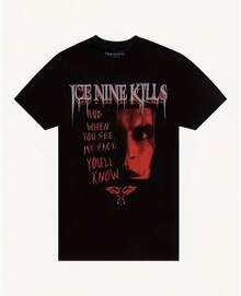 2000S Band T-Shirts Ice Nine Kills T-Shirts The Silver Scream Tee Ice Nine Kills Welcome To Horrorwood 9-Bit T-Shirts Fa - Black - View 1