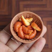 1/6比例迷你娃娃屋面包、迷你卷饼和篮子，过家家厨房食物，BJD娃娃配件 - 彩色 - 查看 9