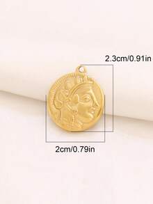 3 buc oțel inoxidabil Grecia antică comemorativă cavaler pandantiv portret farmece pentru bijuterii DIY colier brățară fabricare accesorii lucrate manual - pandantiv - Vizualizare 6